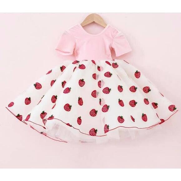 Pleiades Designs Strawberry Shortcake Tulle Dress - Picture 1 of 8